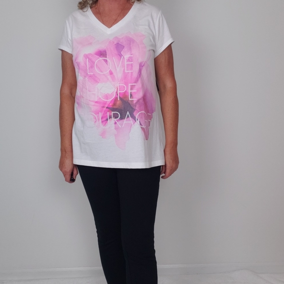 Xersion "Love Hope Courage" Short Sleeve Tee NWT - Picture 4 of 8